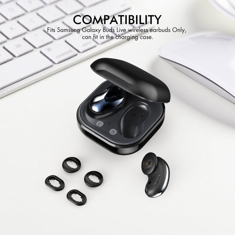 For Samsung Galaxy Buds Live AhaStyle PT132 S+M+L Silicone Earbud(Black) - Anti-dust & Ear Caps by AhaStyle | Online Shopping South Africa | PMC Jewellery