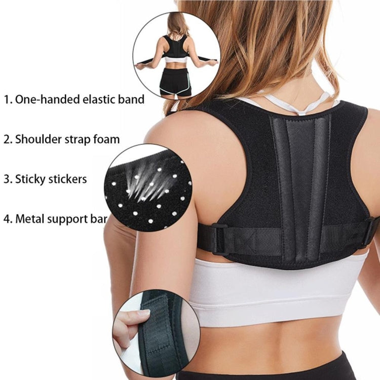 Adjustable Back Posture Corrector with Back Support Bar for Women and Men Free Size(Black) - Corrector by PMC Jewellery | Online Shopping South Africa | PMC Jewellery