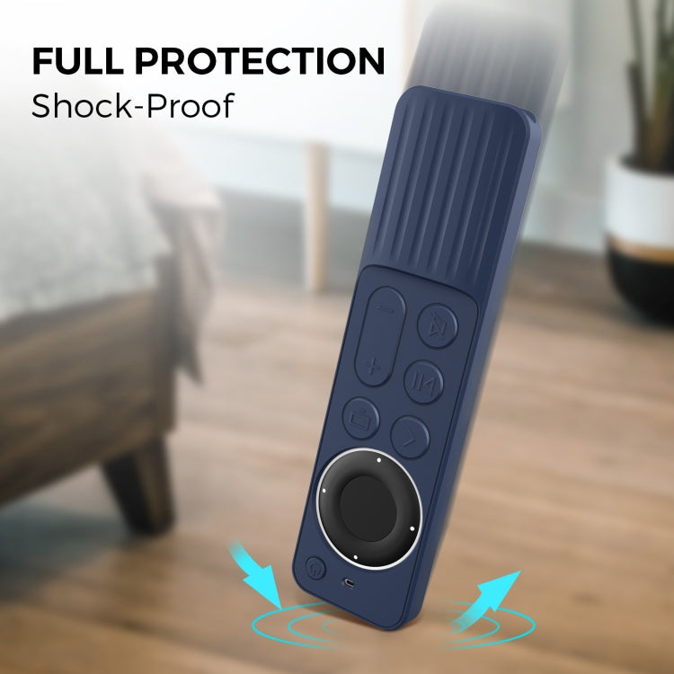 For Apple TV Siri Remote 2/3 AhaStyle PT166 Remote Controller Silicone Protective Case Striped Non-Slip Anti-Drop Cover(Black) - free shipping - PMC TechLife - Order now!