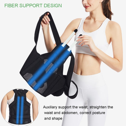 MK-098  Back Posture Corrector Back Support Fixation Correction Belt, Size: M(Black) - Corrector by PMC Jewellery | Online Shopping South Africa | PMC Jewellery