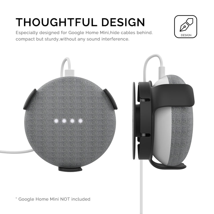 For Amazon Echo Dot 3 AhaStyle PT62 Wall Bracket Smart Speaker Bracket Black - free shipping - PMC TechLife - Order now!