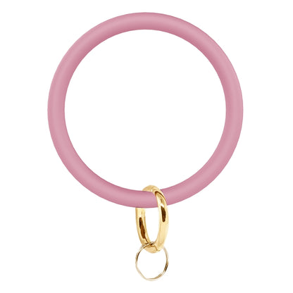 SiB005 Large Round Silicone Bracelet Keychain Outdoor Sports Silicone Bracelet(Sakura Pink) - Bracelets by PMC Jewellery | Online Shopping South Africa | PMC Jewellery