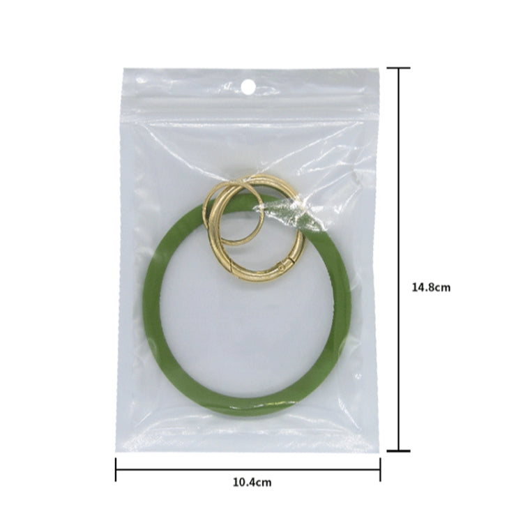 SiB005 Large Round Silicone Bracelet Keychain Outdoor Sports Silicone Bracelet(Iron Green) - Bracelets by PMC Jewellery | Online Shopping South Africa | PMC Jewellery