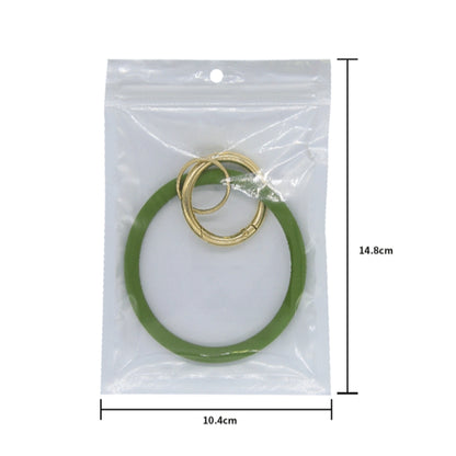 SiB005 Large Round Silicone Bracelet Keychain Outdoor Sports Silicone Bracelet(Army Green) - Bracelets by PMC Jewellery | Online Shopping South Africa | PMC Jewellery