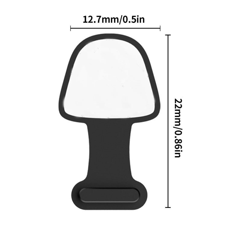 10pcs 8 Pin  Mobile Phone Charging Port Silicone Anti-Dust Plug Back-adhesive Loss-proof Cover(Black) - Anti-dust & Ear Caps by PMC TechLife | Online Shopping South Africa | PMC TechLife