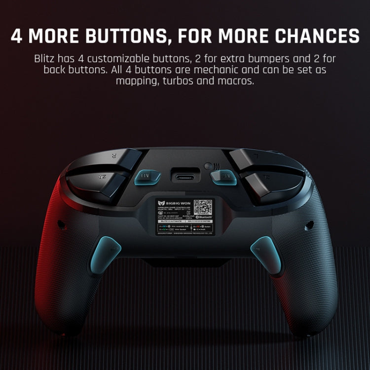 BIGBIGWON Blitz C2Pro Full Mechanical Gamepad Bluetooth Wired Dual Mode Support Switch / PC / Android / IOS - Controller Gamepad by BIGBIGWON | Online Shopping South Africa | PMC TechLife