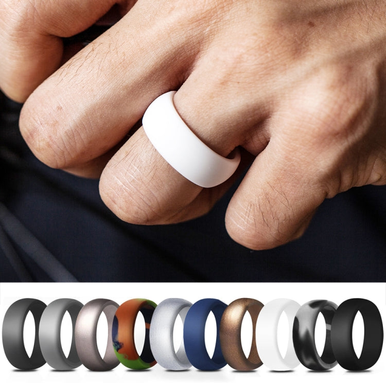 SiR013 8.7mm Curved Outdoor Sports Silicone Ring, Size: No.11(Dark Blue) - Rings by PMC Jewellery | Online Shopping South Africa | PMC Jewellery