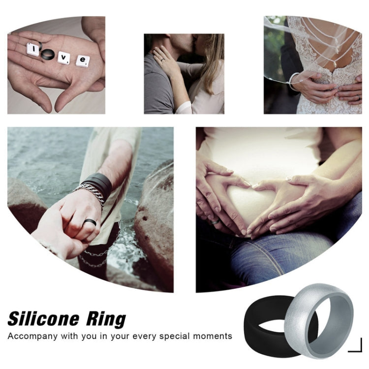 SiR013 8.7mm Curved Outdoor Sports Silicone Ring, Size: No.12(Dark Gray) - Rings by PMC Jewellery | Online Shopping South Africa | PMC Jewellery