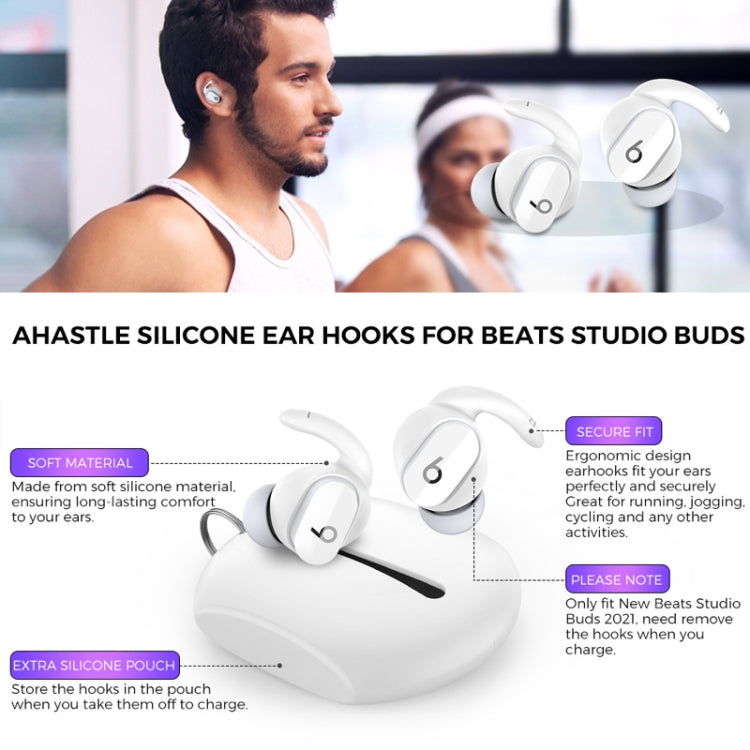 For Beats Studio Buds AhaStyle PT172 Earphone Silicone Ear Caps, Style: Earcap x 3+Case (Black) - Anti-dust & Ear Caps by AhaStyle | Online Shopping South Africa | PMC TechLife | Buy Now Pay Later Mobicred