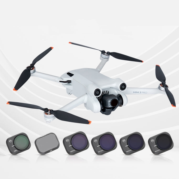 For DJI Mini 3 Pro RCSTQ PL Filters Drone Accessoires 6 In 1 UV+CPL+ND/PL 8/16/32/64 - free shipping - PMC TechLife - Order now!