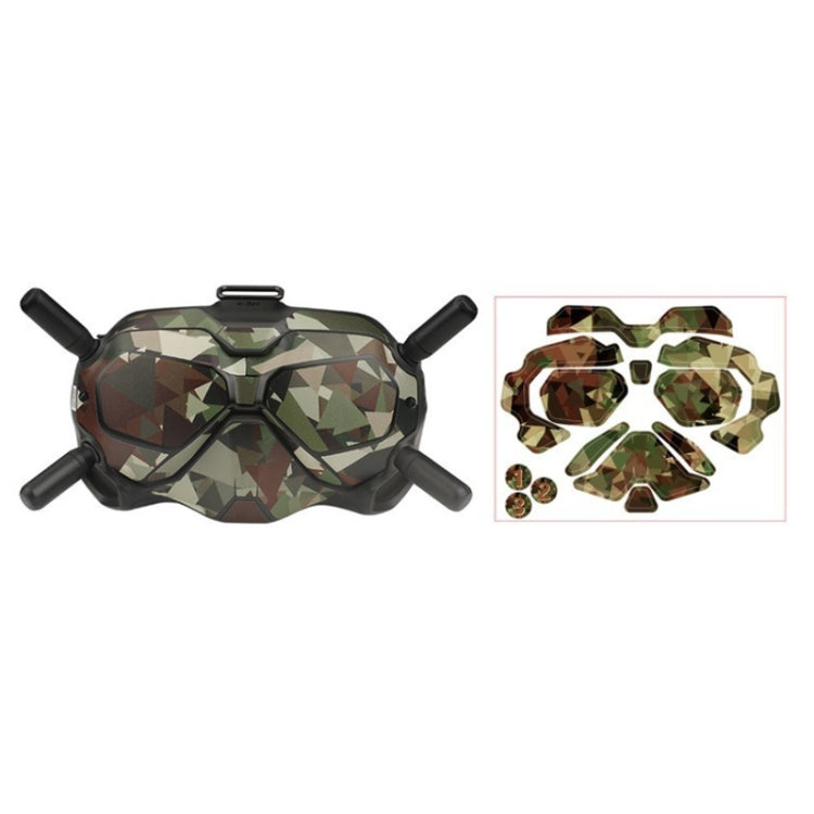 For DJI FPV RCSTQ Flying Glasses Sticker(Camouflage Yellow Green) - Protective Film & Stickers by RCSTQ | Online Shopping South Africa | PMC Jewellery