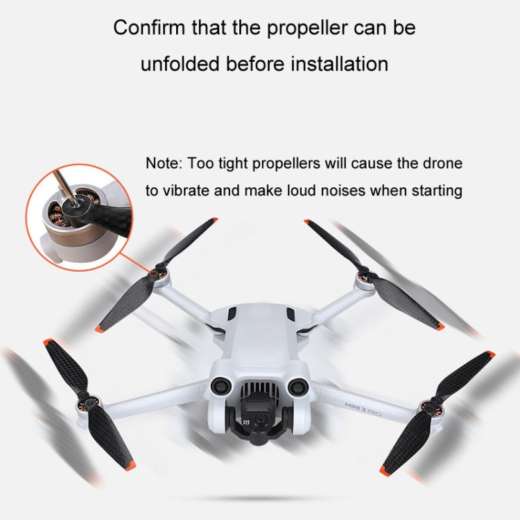 For DJI Mavic Mini 3Pro RCSTQ Drone Carbon Fiber Flight Propellers 2pair - DIY Propeller by RCSTQ | Online Shopping South Africa | PMC Jewellery