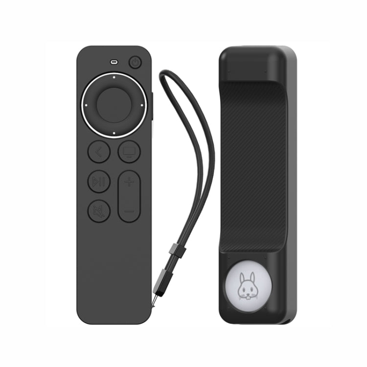 For Apple TV Siri Remote 2/3 AhaStyle PT165 Remote Controller Silicone Protective Case(Black) - Remote Control Covers by AhaStyle | Online Shopping South Africa | PMC Jewellery