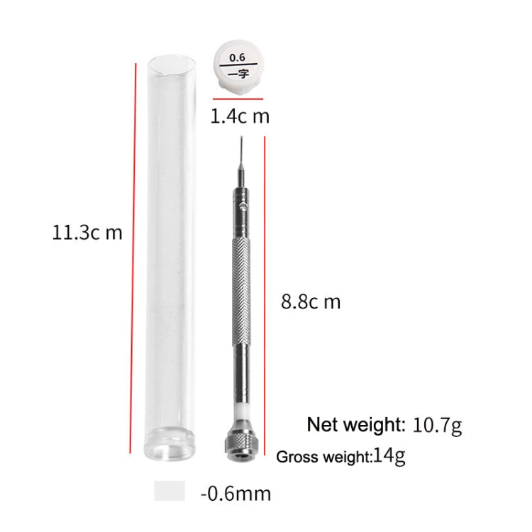 LSD5120 Repair Watch Glasses Stainless Steel Screwdriver Precision Watch Screwdriver Tool 0.6 Straight (White) - Watch Repair Tools by PMC TechLife | Online Shopping South Africa | PMC TechLife