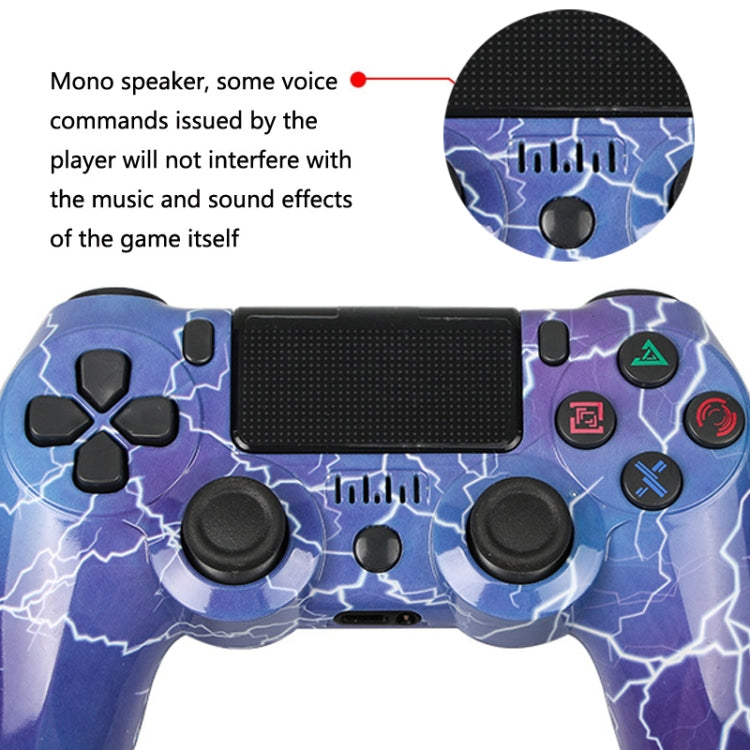 For PS4 Wireless Bluetooth Game Controller With Light Strip Dual Vibration Game Handle(Flame) - Gamepads by PMC TechLife | Online Shopping South Africa | PMC TechLife | Buy Now Pay Later Mobicred