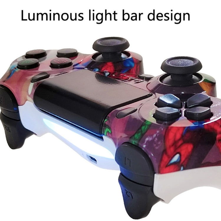 For PS4 Wireless Bluetooth Game Controller With Light Strip Dual Vibration Game Handle(Fire Ghost) - Gamepads by PMC TechLife | Online Shopping South Africa | PMC TechLife