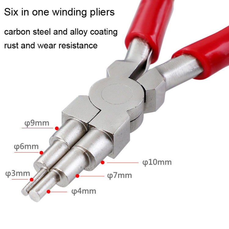 3 In 1 Handmade Jewelry Plier Nylon Accessories DIY Tools Wire Wrap Clamp, Style: Red 6-section + Flat Nip + Bent Jaw - Jewelry Tools by PMC Jewellery | Online Shopping South Africa | PMC Jewellery