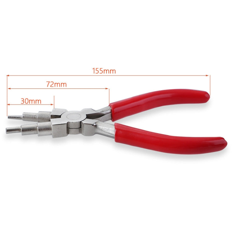 3 In 1 Handmade Jewelry Plier Nylon Accessories DIY Tools Wire Wrap Clamp, Style: Red 6-section + Flat Nip + Bent Jaw - Jewelry Tools by PMC Jewellery | Online Shopping South Africa | PMC Jewellery