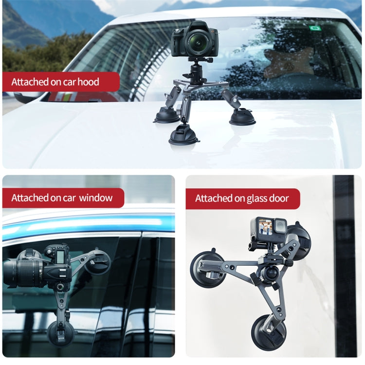 TELESIN Suction Cup Action Camera Tripod Mount for Car Holder Stand Bracket - Holder by TELESIN | Online Shopping South Africa | PMC Jewellery