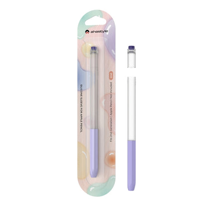 For Apple Pencil 2 AhaStyle PT-LC05 Jelly Style Translucent Silicone Protective Pen Case(Purple) - Pencil Accessories by AhaStyle | Online Shopping South Africa | PMC Jewellery