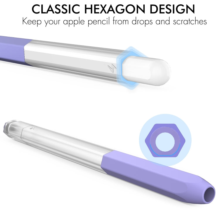 For Apple Pencil 2 AhaStyle PT-LC05 Jelly Style Translucent Silicone Protective Pen Case(Purple) - Pencil Accessories by AhaStyle | Online Shopping South Africa | PMC Jewellery