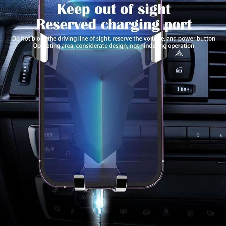 Gravity Navigation Car Air Outlet Triangular Mobile Phone Holder(Gray) - Car Holders by PMC TechLife | Online Shopping South Africa | PMC TechLife