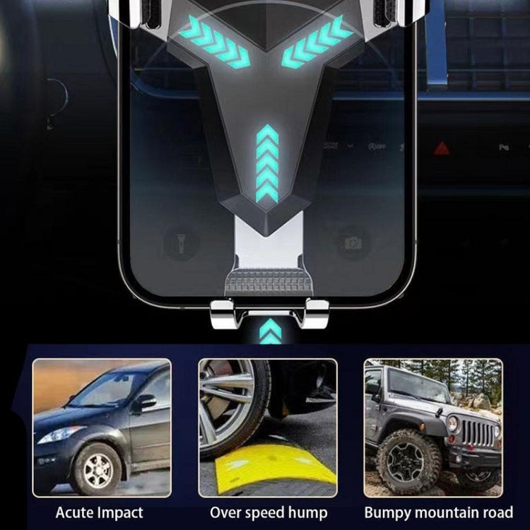 Gravity Navigation Car Air Outlet Triangular Mobile Phone Holder(Gray) - Car Holders by PMC TechLife | Online Shopping South Africa | PMC TechLife