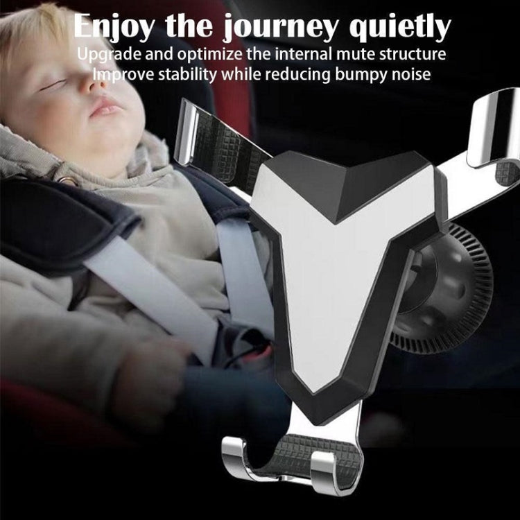 Gravity Navigation Car Air Outlet Triangular Mobile Phone Holder(Golden) - Car Holders by PMC TechLife | Online Shopping South Africa | PMC TechLife