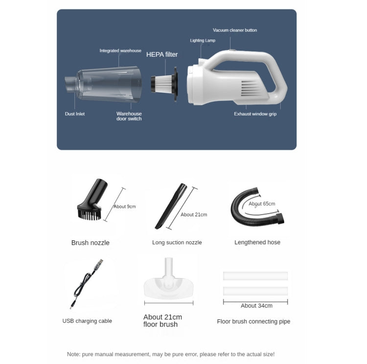 SUITU  ST-6101 120W 35500rpm Cordless Car Vacuum Cleaner,Spec: Deluxe 3 Section 11.1V - free shipping - PMC TechLife - Order now!