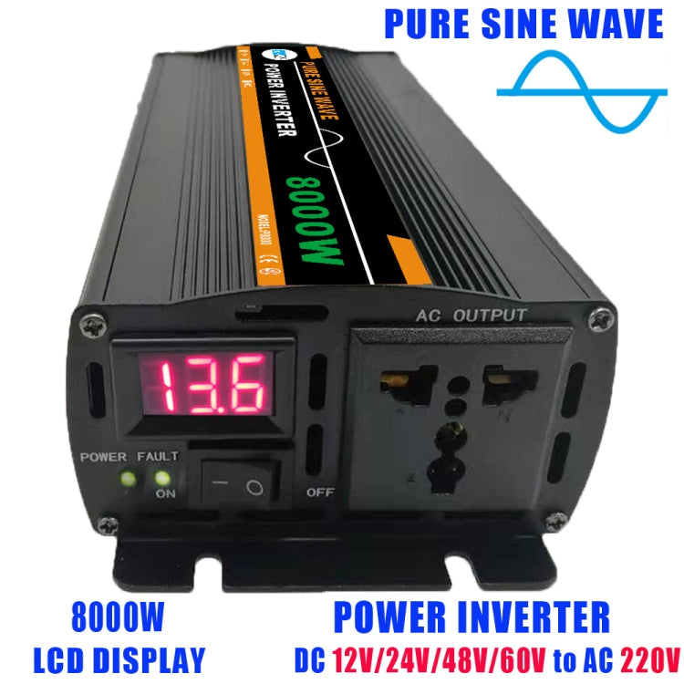 8000W (Actual 1300W) 12V to 220V High Power Car Sine Wave Inverter Power Converter - Pure Sine Wave by PMC TechLife | Online Shopping South Africa | PMC TechLife | Buy Now Pay Later Mobicred