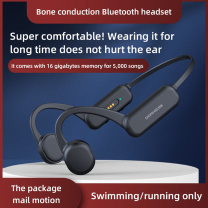 DG-X18 Bone Conduction Bluetooth Headphones Swimming IPX8 Waterproof Sports Headphones, Memory Capacity: 16G(English Black) - Sport Earphone by PMC Jewellery | Online Shopping South Africa | PMC Jewellery