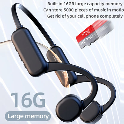 DG-X18 Bone Conduction Bluetooth Headphones Swimming IPX8 Waterproof Sports Headphones, Memory Capacity: 32G(English Black) - Sport Earphone by PMC Jewellery | Online Shopping South Africa | PMC Jewellery