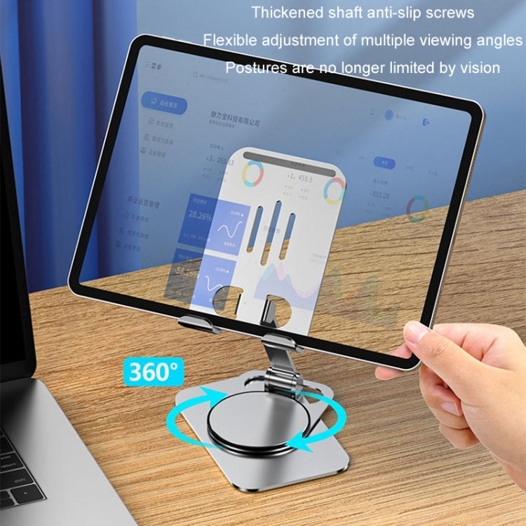 Desktop 360-degree Rotating Foldable Mobile Phone Holder, Color: Metal Silver - Desktop Holder by PMC TechLife | Online Shopping South Africa | PMC TechLife