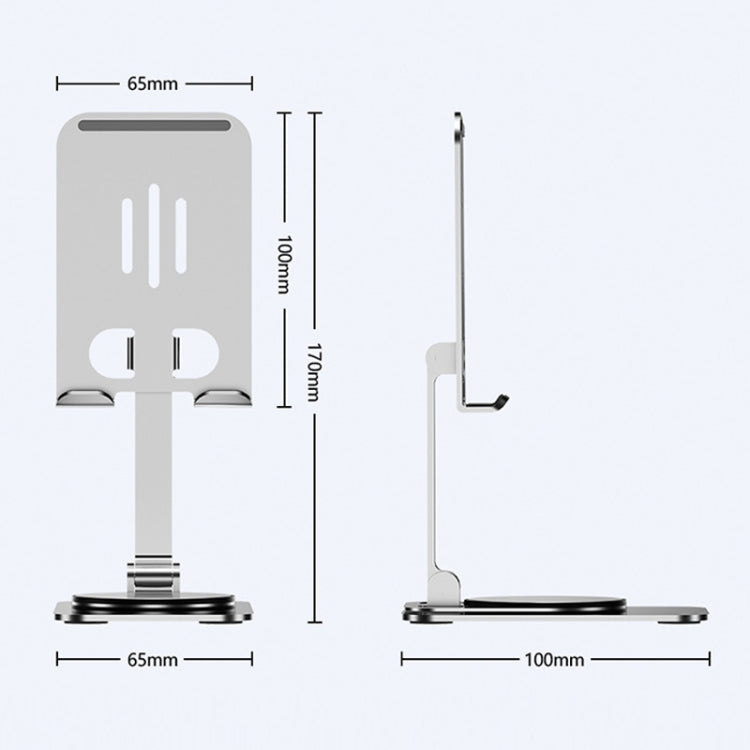 Desktop 360-degree Rotating Foldable Mobile Phone Holder, Color: Carbon Steel White - Desktop Holder by PMC TechLife | Online Shopping South Africa | PMC TechLife