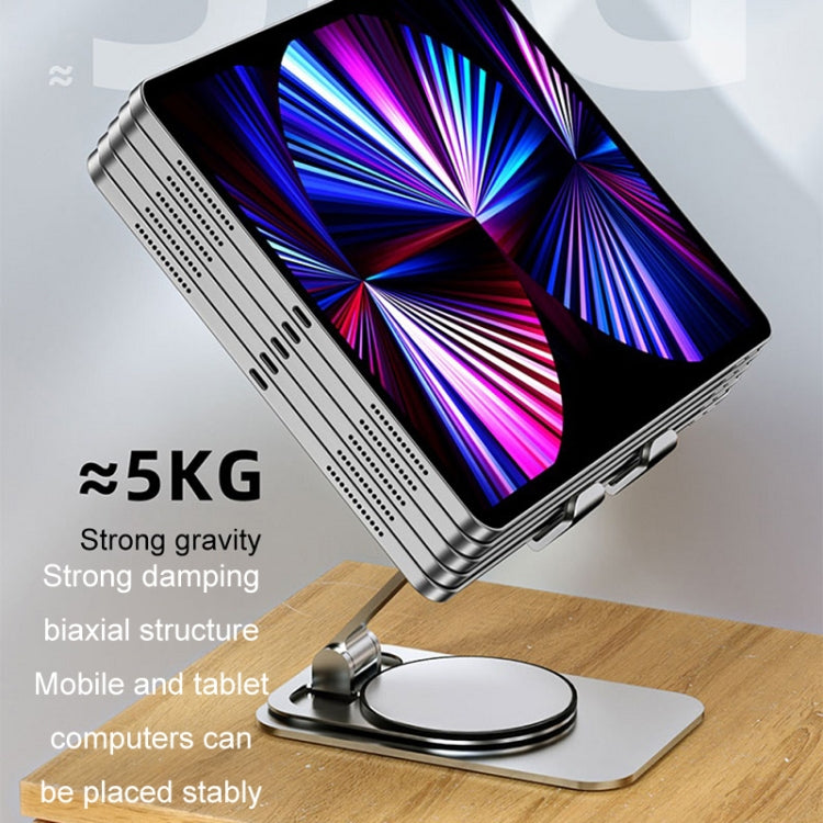 Desktop 360-degree Rotating Foldable Mobile Phone Holder, Color: Carbon Steel White - Desktop Holder by PMC TechLife | Online Shopping South Africa | PMC TechLife