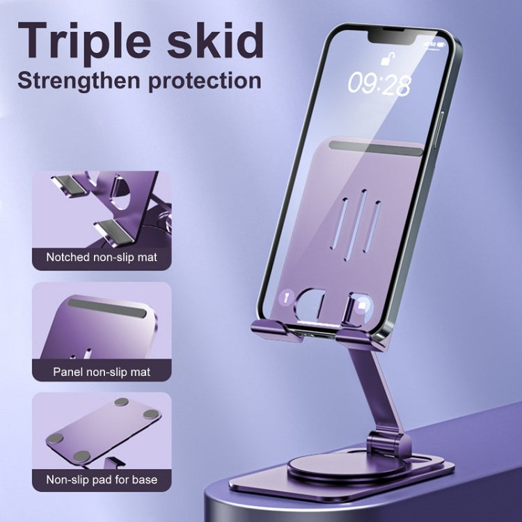 Desktop 360-degree Rotating Foldable Mobile Phone Holder, Color: Metal Gray - free shipping - PMC TechLife - Order now!