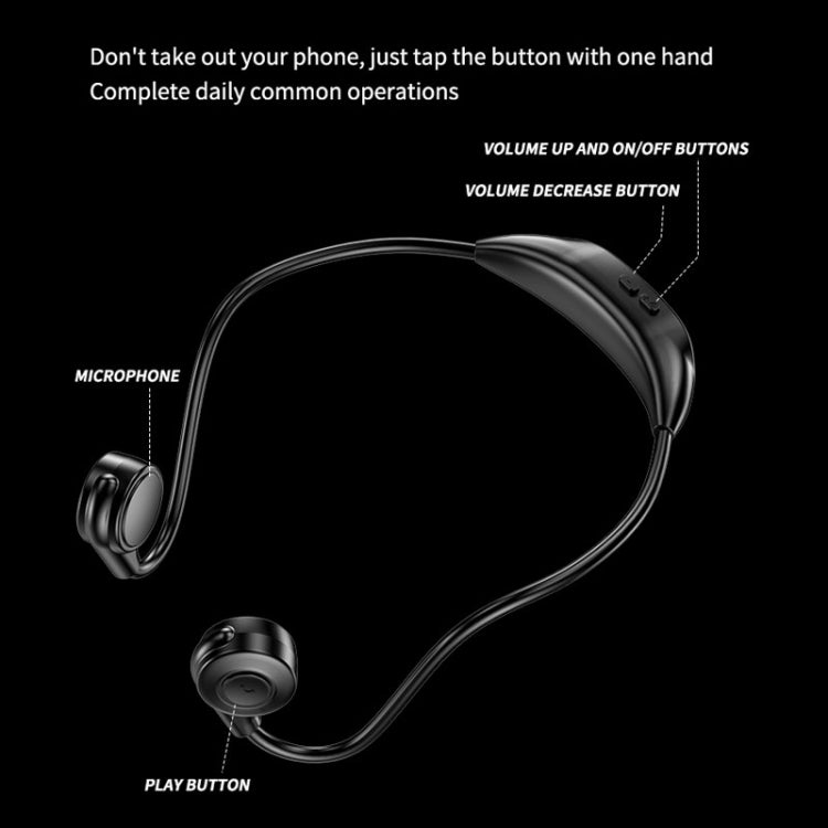 M2 Bone Conduction Earphones Running Stereo To Ear Bluetooth Earphones(Black + Blue) - Neck-mounted Earphone by PMC TechLife | Online Shopping South Africa | PMC TechLife