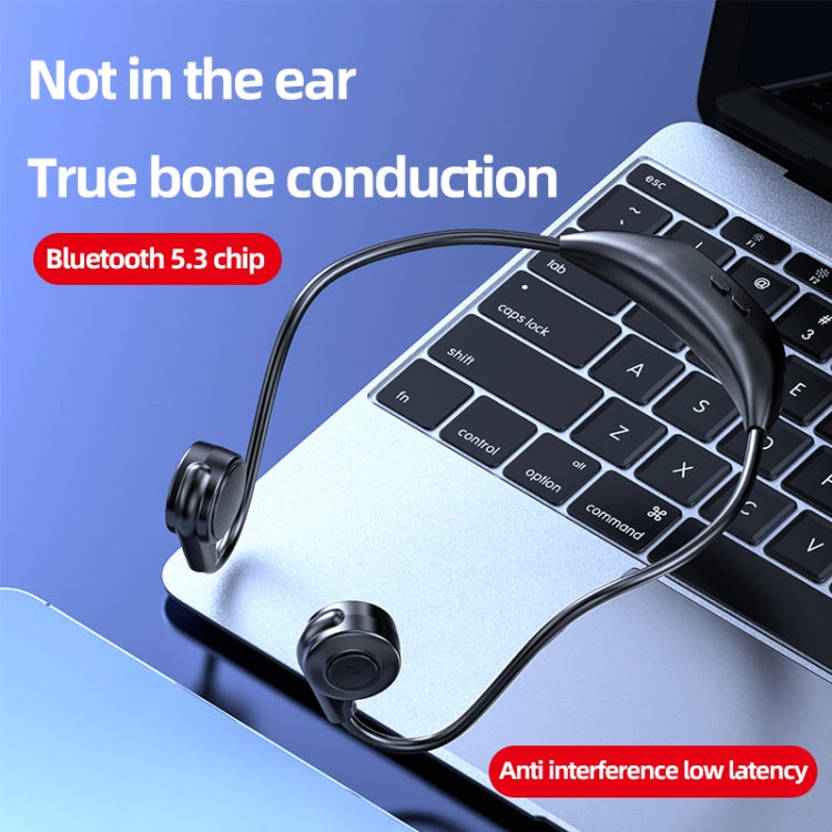 M2 Bone Conduction Earphones Running Stereo To Ear Bluetooth Earphones(Black + Red) - Neck-mounted Earphone by PMC TechLife | Online Shopping South Africa | PMC TechLife