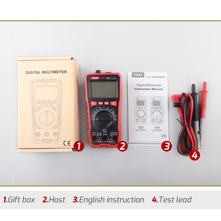 TASI TA801A Digital Multimeter Fully Automatic Multifunctional Digital Current Meter(Manual Model, Without Capacitor Measurement) - free shipping - PMC TechLife - Order now!