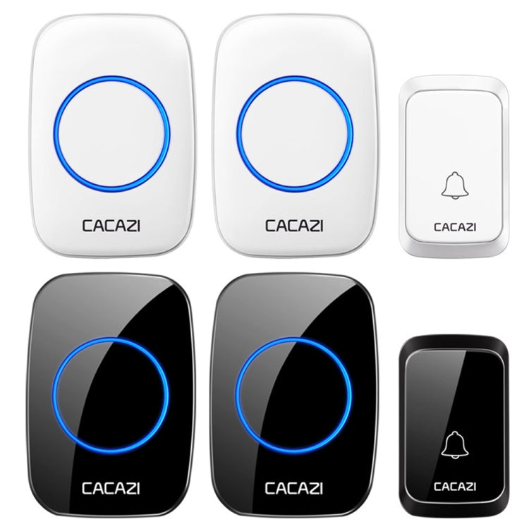 CACAZI A06-DC 1 to 2 Battery Smart Home Wireless Waterproof Doorbell(Black) - free shipping - PMC TechLife - Order now!