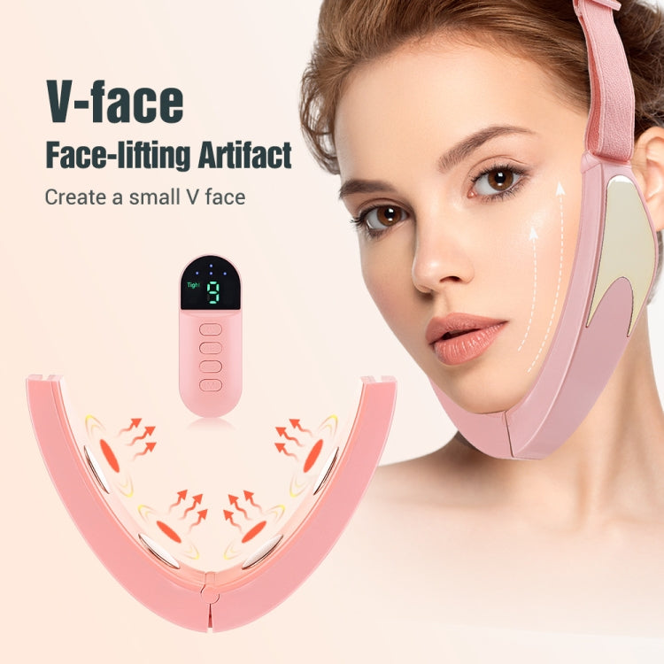 Microcurrent EMS Face Thinning Instrument Smart Red Blue Color Light Skin Rejuvenation Beauty Instrument(Pink) - Beauty Instrument by PMC TechLife | Online Shopping South Africa | PMC TechLife