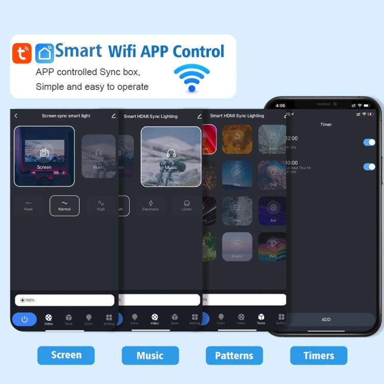 HDMI 2.0-PRO Smart Ambient TV Led Backlight Led Strip Lights Kit Work With TUYA APP Alexa Voice Google Assistant 2 x 2m(EU Plug) - Casing Waterproof Light by PMC TechLife | Online Shopping South Africa | PMC TechLife
