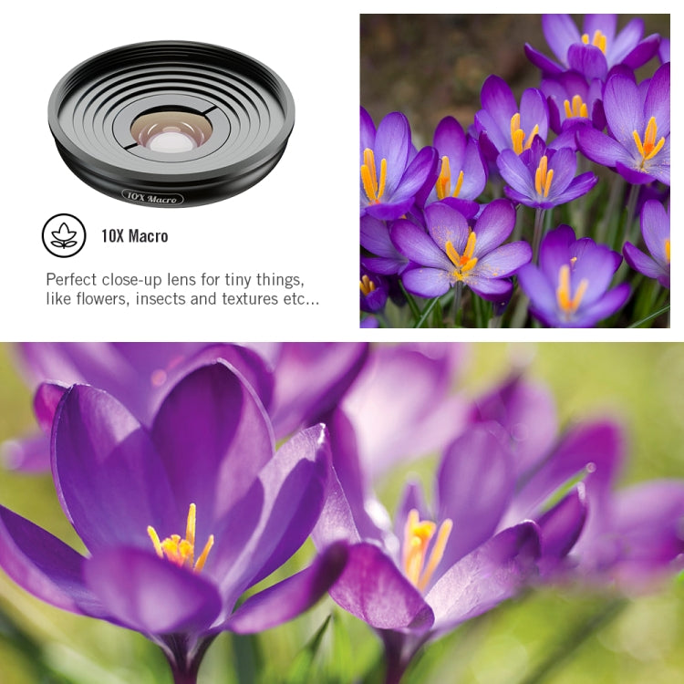 APEXEL APL-HB5 5 in 1 Wide Angle Macro Fisheye HD External Mobile Phone Lens(Set) - free shipping - PMC TechLife - Order now!
