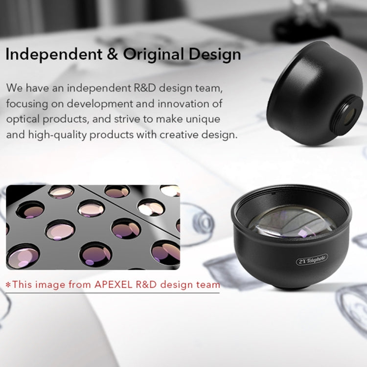 APEXEL APL-HB5 5 in 1 Wide Angle Macro Fisheye HD External Mobile Phone Lens(Set) - free shipping - PMC TechLife - Order now!