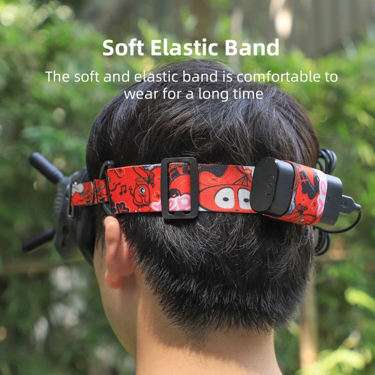 Sunnylife TD487 For DJI Avata / FPV Goggles V2 Color Headband Fixed Elastic Strap(Red) - Other Accessories by Sunnylife | Online Shopping South Africa | PMC Jewellery