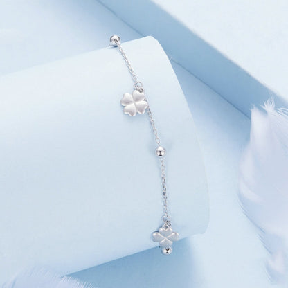 BSB139 925 Sterling Silver Lucky Clover Bracelet - Bracelets by PMC Jewellery | Online Shopping South Africa | PMC Jewellery