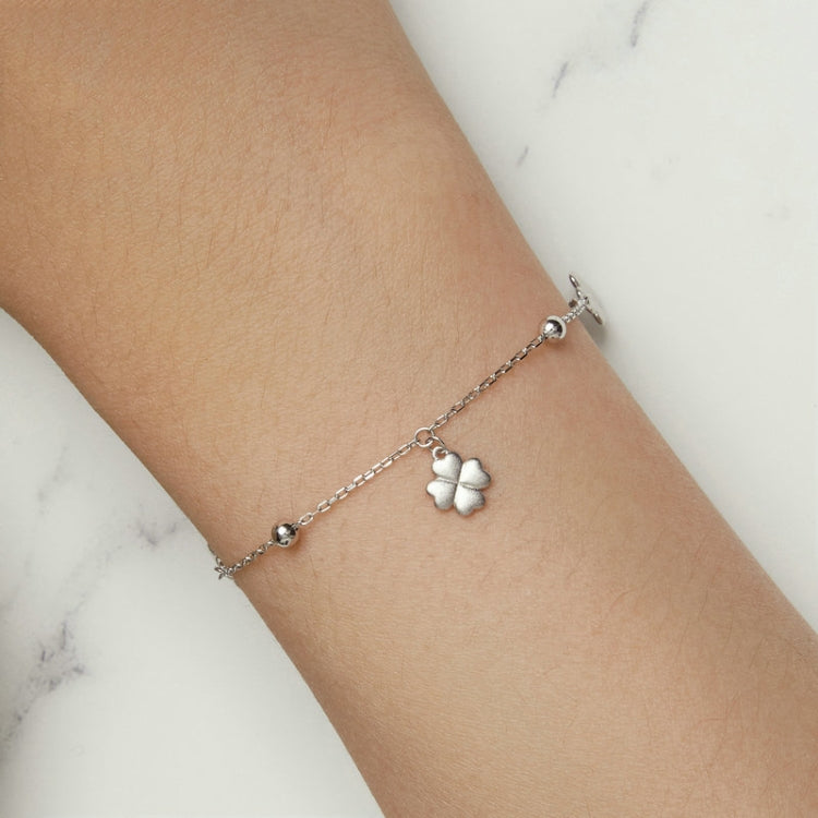 BSB139 925 Sterling Silver Lucky Clover Bracelet - Bracelets by PMC Jewellery | Online Shopping South Africa | PMC Jewellery