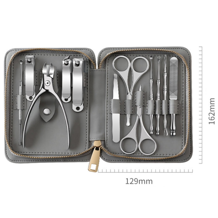 12 in 1 Stainless Steel Nail Trimming and Polishing Tool Set, Style: Square Head - Nail Clipper by PMC Jewellery | Online Shopping South Africa | PMC Jewellery