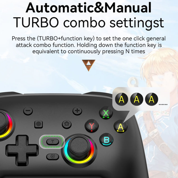 Wireless Bluetooth Somatosensory Vibration Gamepad for Nintendo Switch/Switch PRO, Color: Black - Gamepads by PMC TechLife | Online Shopping South Africa | PMC TechLife