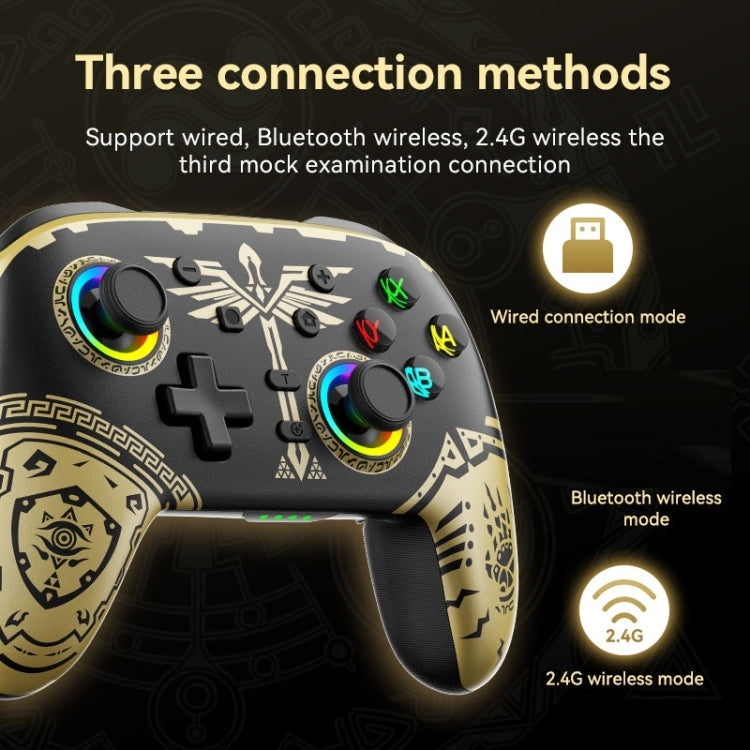 Wireless Bluetooth Somatosensory Vibration Gamepad for Nintendo Switch/Switch PRO, Color: Black Gold - Gamepads by PMC Jewellery | Online Shopping South Africa | PMC Jewellery